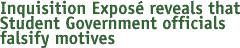 SCANDAL!! Student Gov't exposed